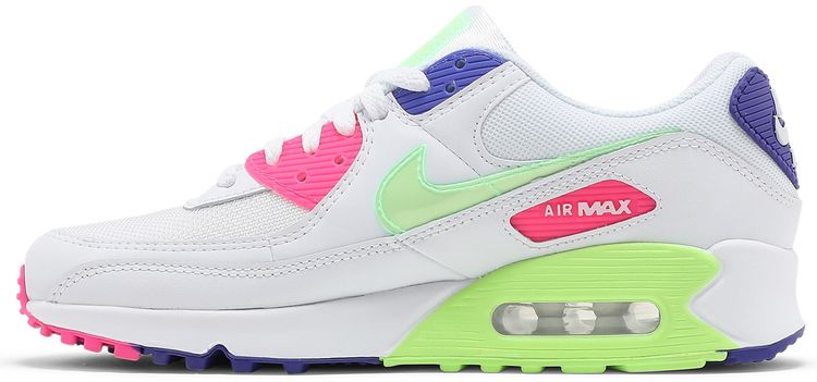 Nike Wmns Air Max 90 White Indigo Burst Volt