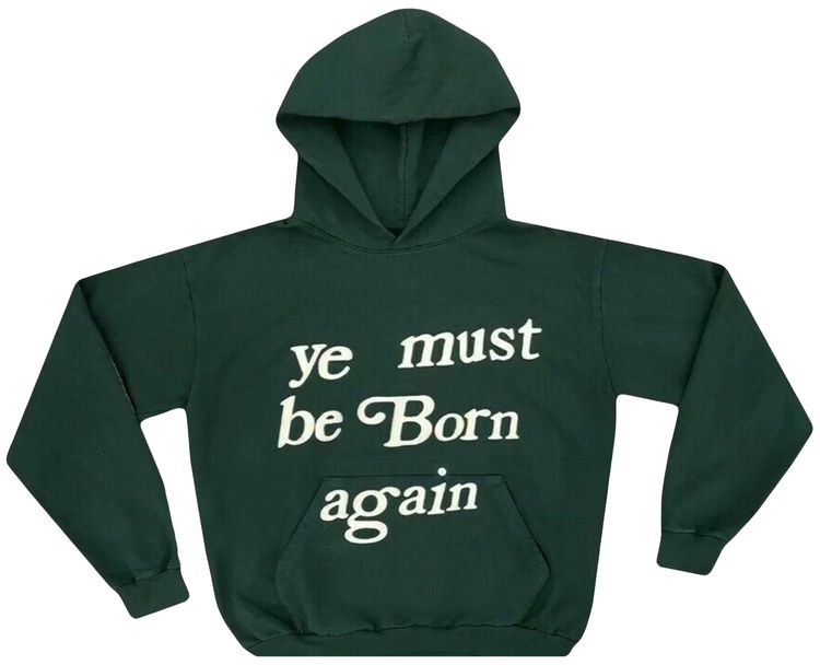 Cactus Plant Flea Market Born Again Hooded Sweatshirt With Pocket Green