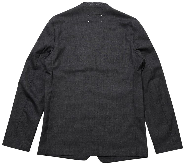 Maison Margiela Collarless Jacket Dark Grey Melange