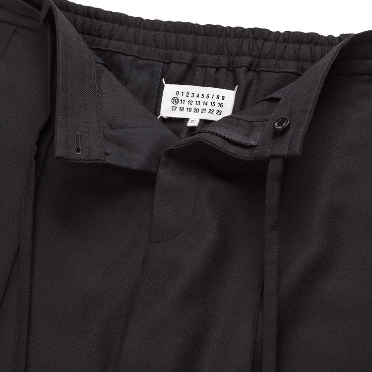 Maison Margiela Drawstring Wool Pants Black