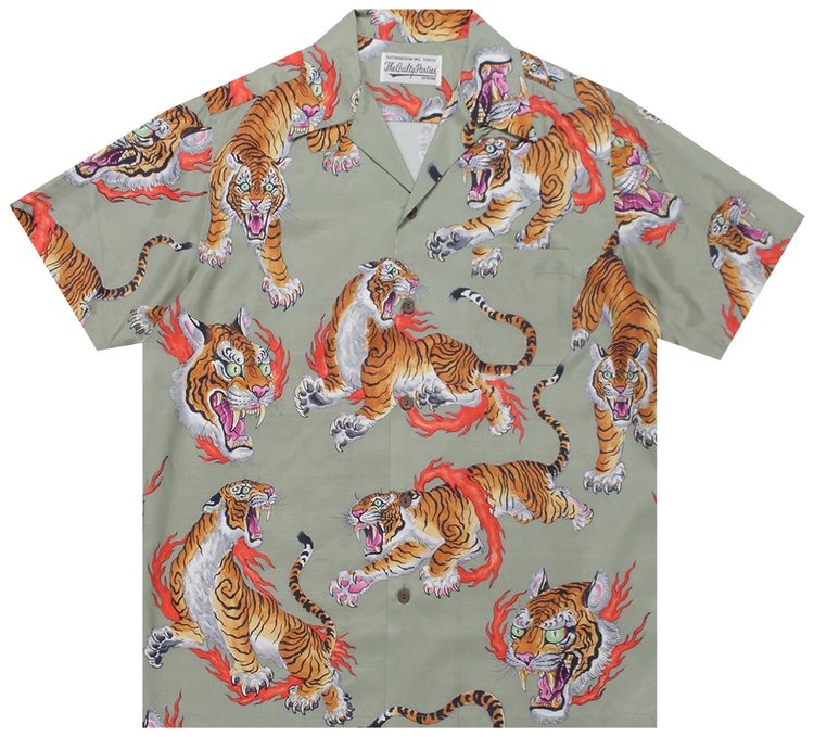 Wacko Maria Tim Lehi Short Sleeve Haiwaiian Shirt Grey