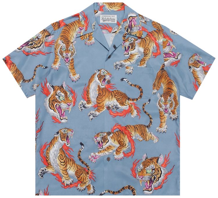 Wacko Maria Tim Lehi Short Sleeve Haiwaiian Shirt Blue