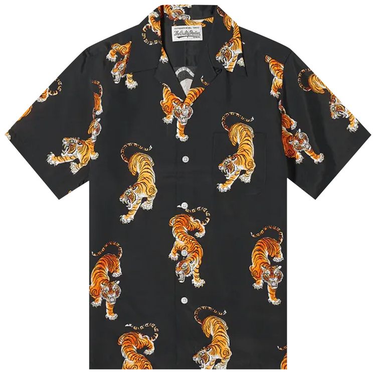 Wacko Maria Tim Lehi Short Sleeve Haiwaiian II Shirt Black