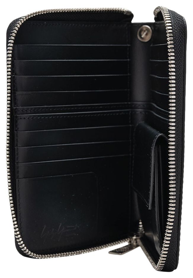 Yohji Yamamoto Pour Homme Zip Wallet Black