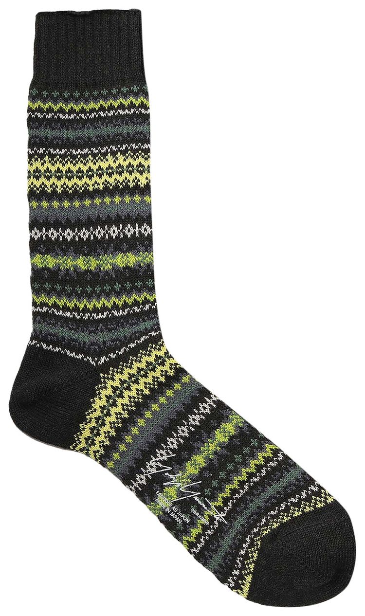 Yohji Yamamoto Pour Homme Fairsile Socks Black