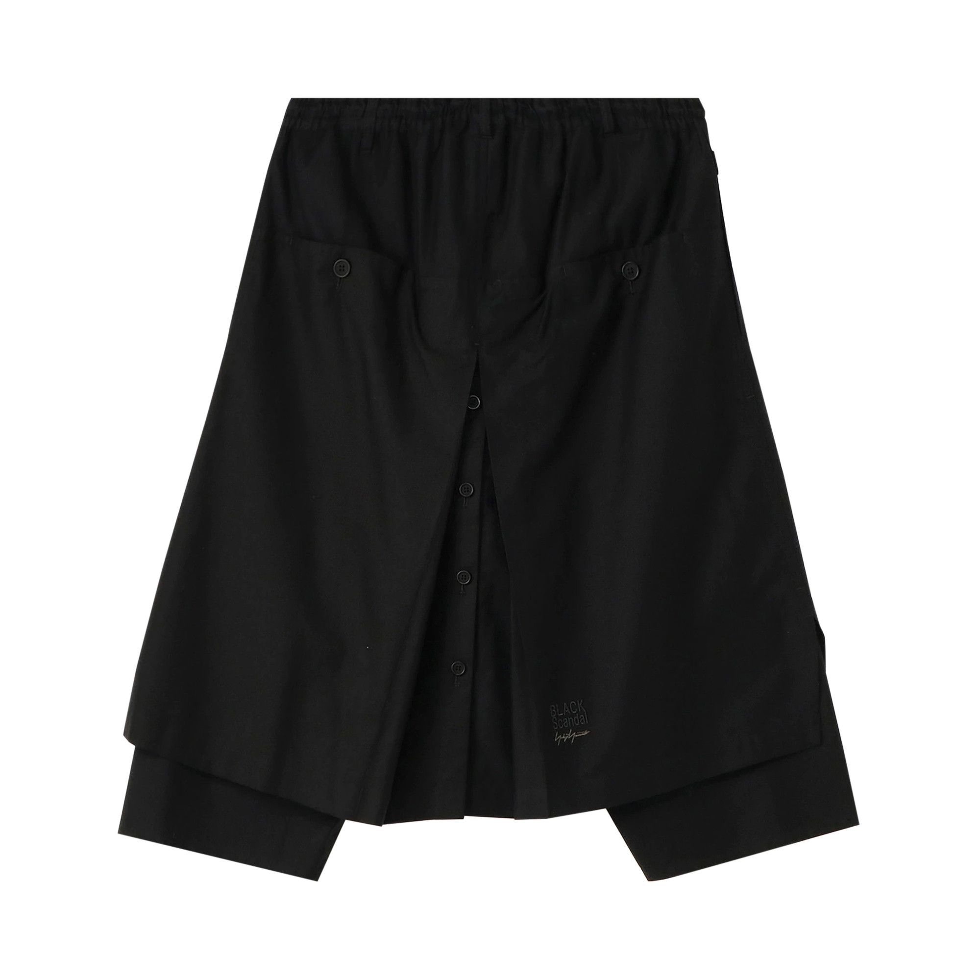 Buy Yohji Yamamoto Pour Homme Twill Wrap Pants 'Black' - HR Buy Yohji Yamamoto Pour Homme Twill Wrap Pants 'Black' - HR