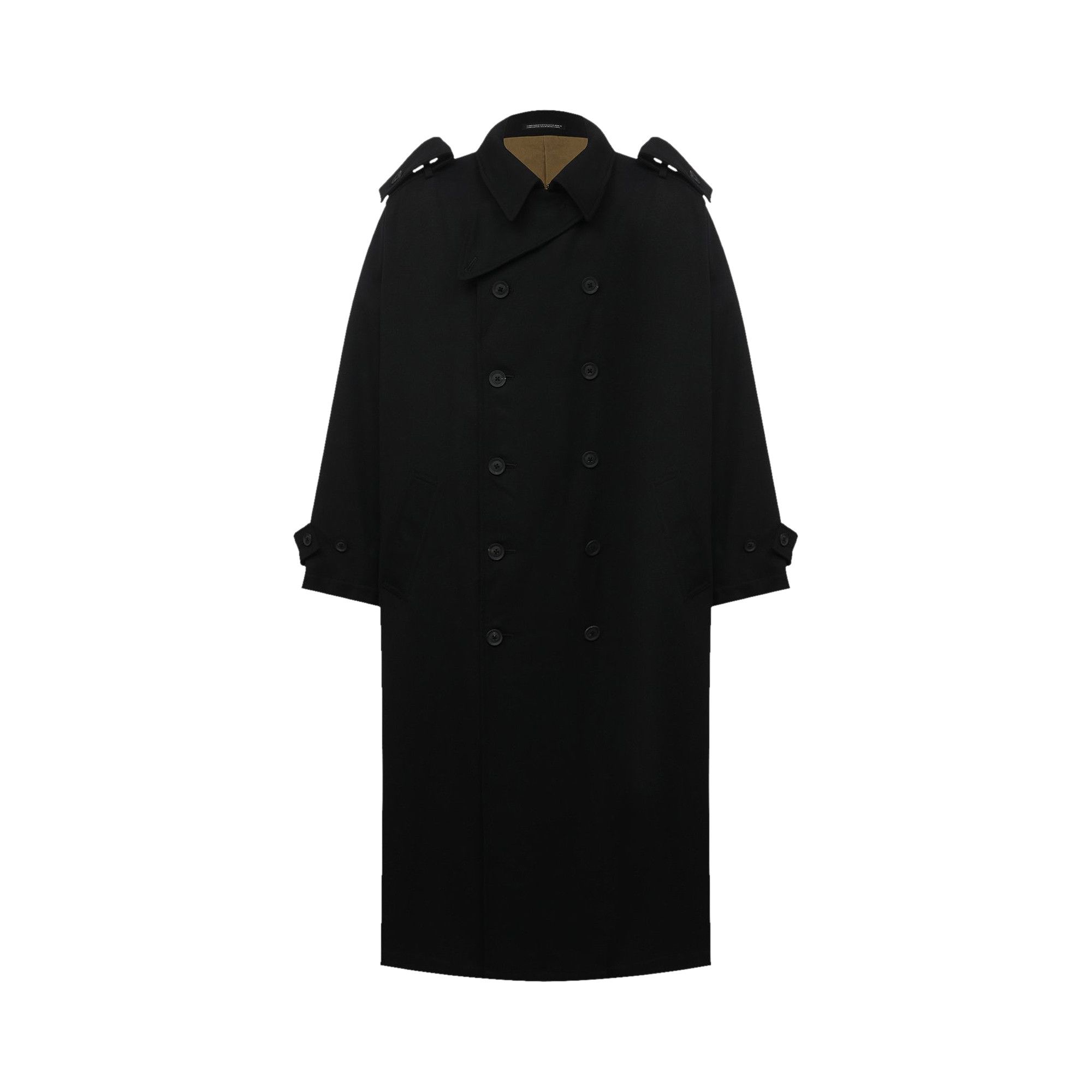 Buy Yohji Yamamoto Pour Homme Cuff Trench Coat 'Black' - HR