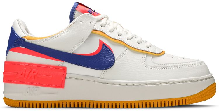 Nike Wmns Air Force 1 Shadow White Crimson Blue