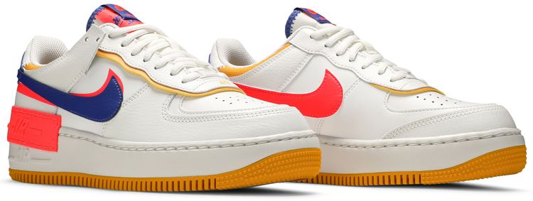 Nike Wmns Air Force 1 Shadow White Crimson Blue