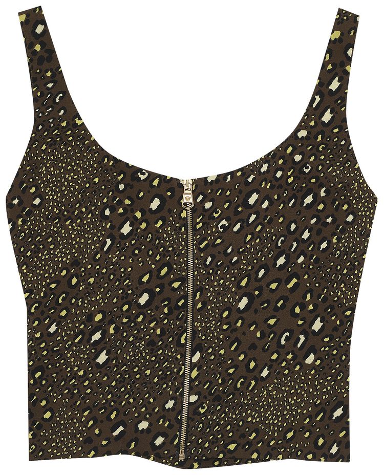 Versace Leopard Pattern Top Brown