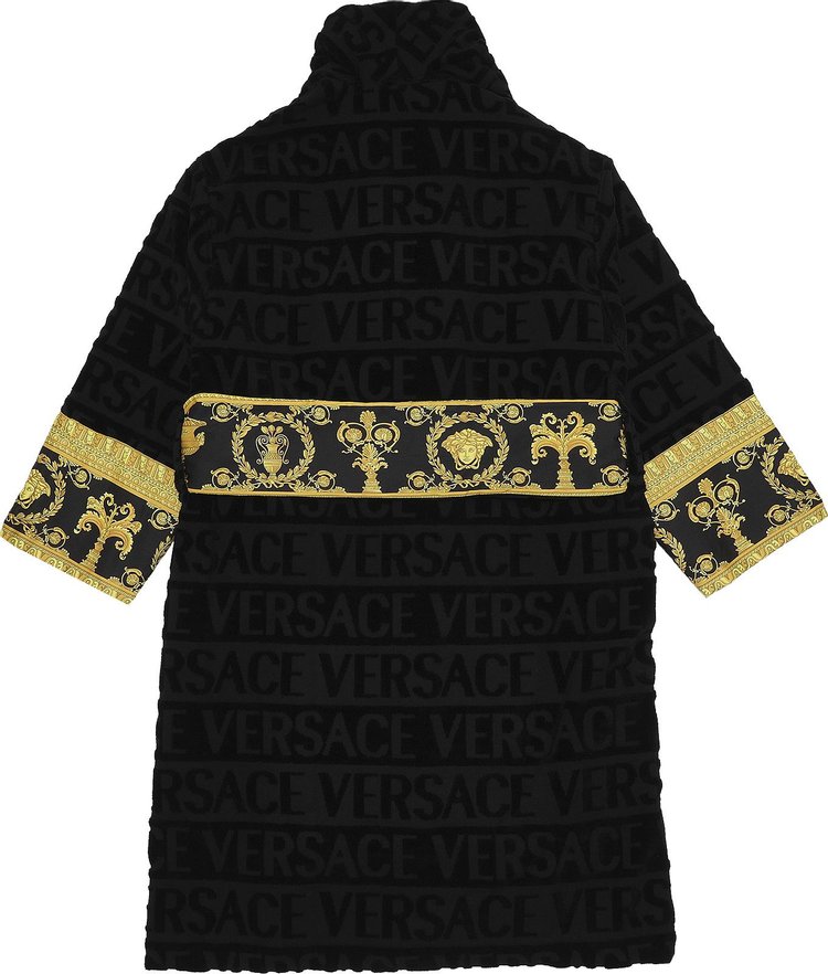 Versace I Heart Baroque Bath Robe Black