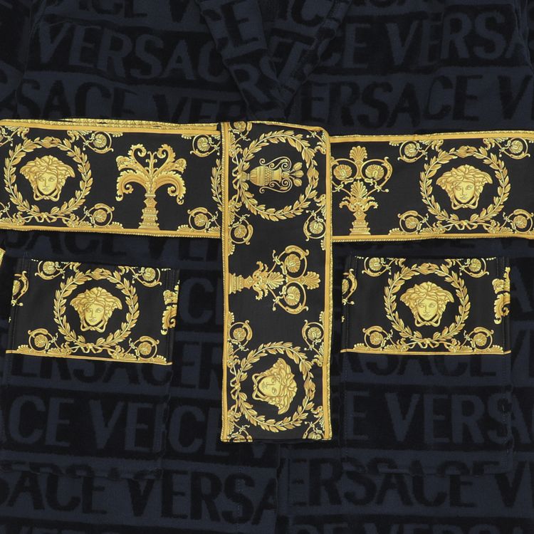 Versace I Heart Baroque Bath Robe Blue