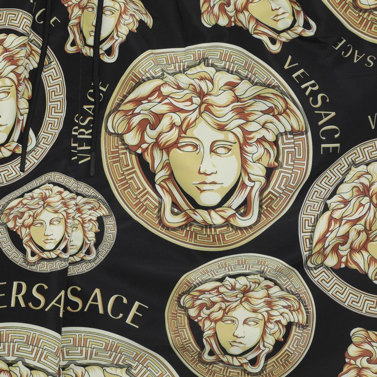 Versace Barocco Mosaic Print Swim Shorts BlackGold