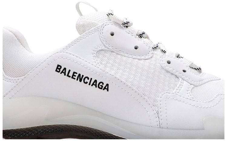 Balenciaga Triple S Sneaker Clear Sole   White Black