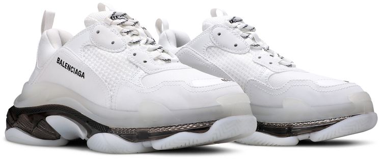 Balenciaga Triple S Sneaker Clear Sole   White Black