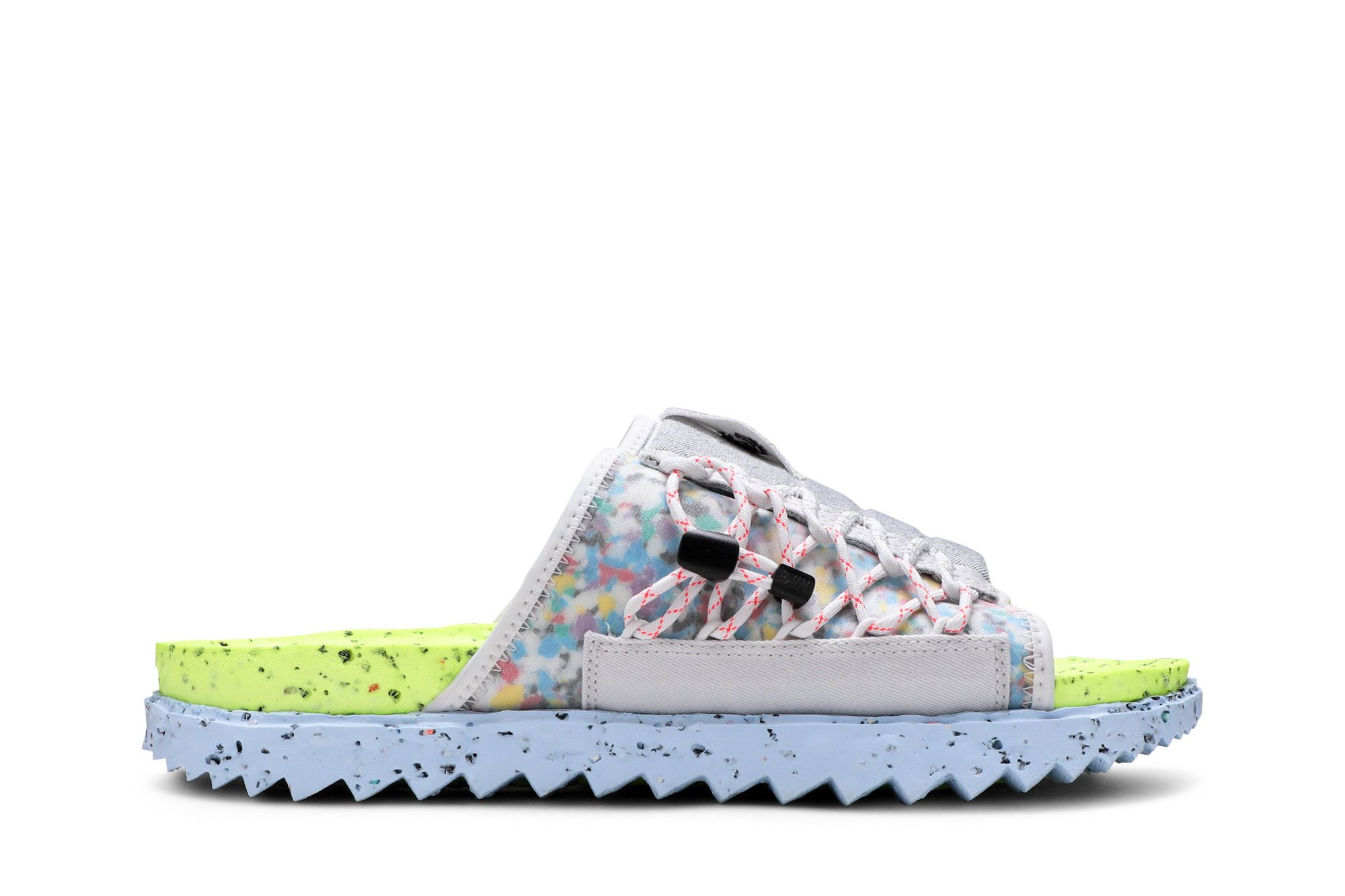 nike asuna crater slide platinum tint black volt stores