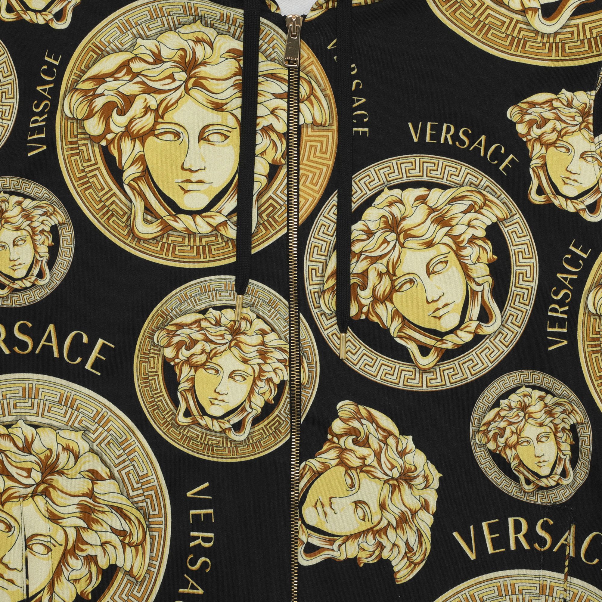 Buy Versace Medusa Amplified Print Hoodie 'Black/Gold