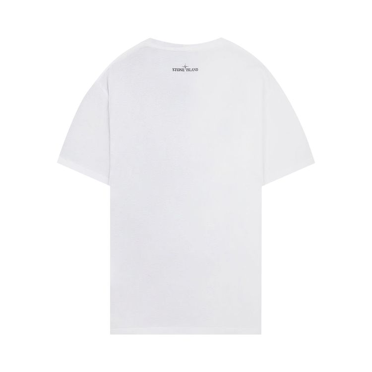 Stone Island Logo Printed T Shirt White