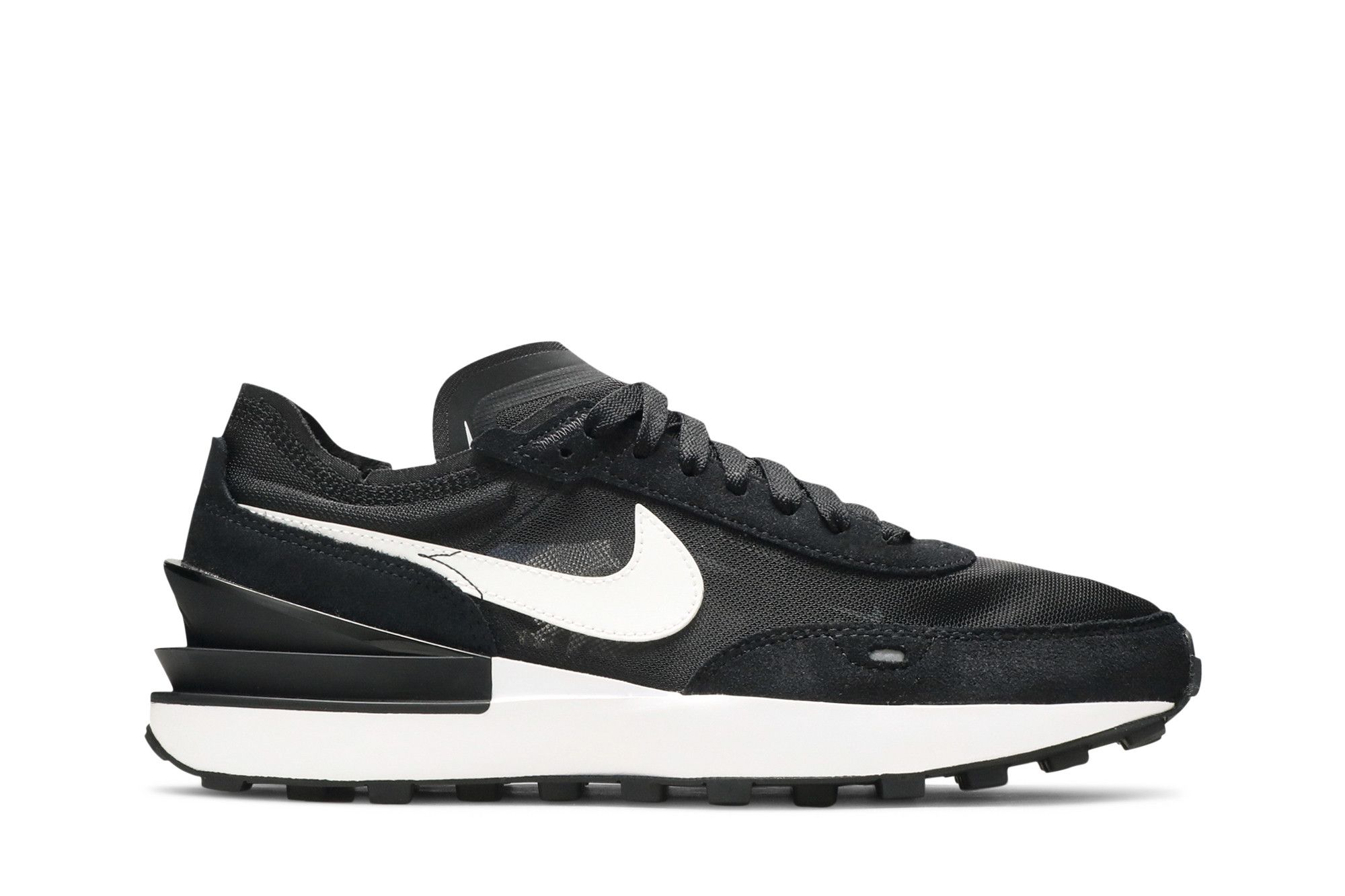 nike waffle one womens black