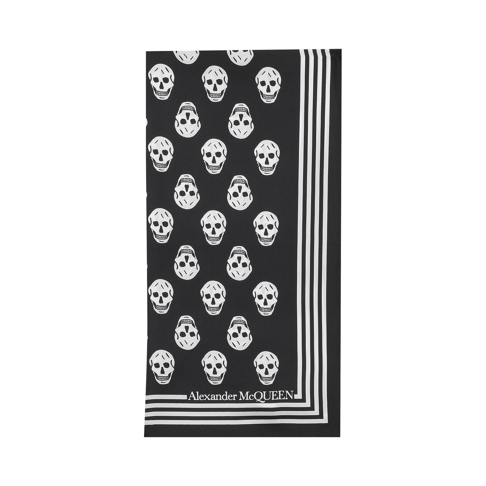 Buy Alexander McQueen Biker Skull Scarf 'Black/Ivory