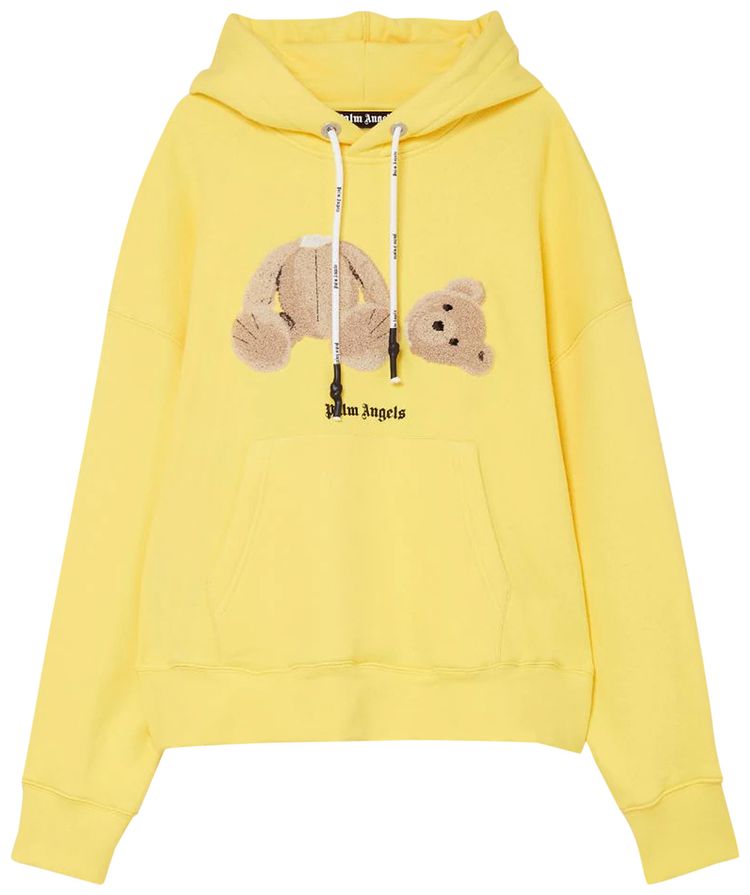 Palm Angels Bear Hoodie YellowBlack