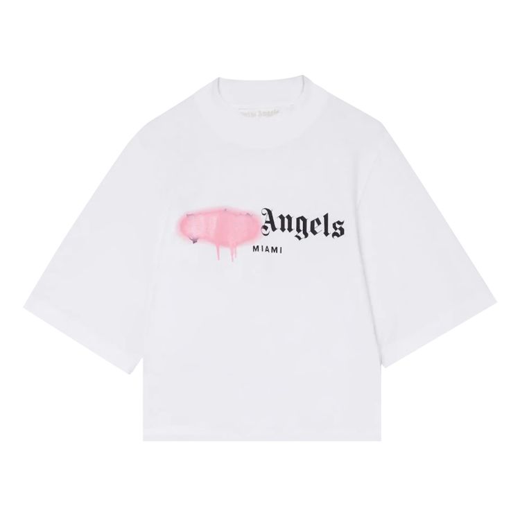 Palm Angels Miami Sprayed Tee WhitePink