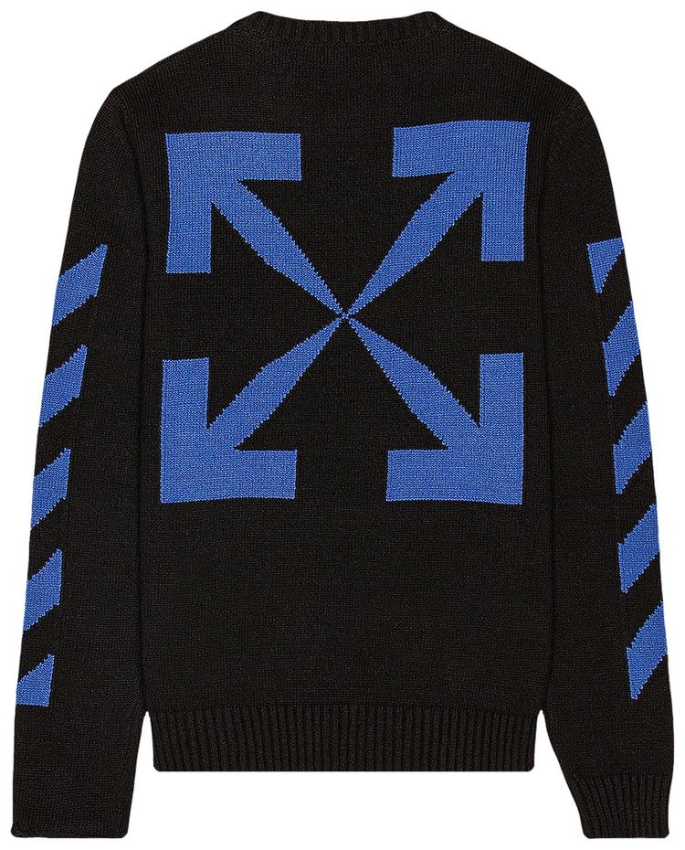 Off White Diag Knit Crewneck BlackBlue