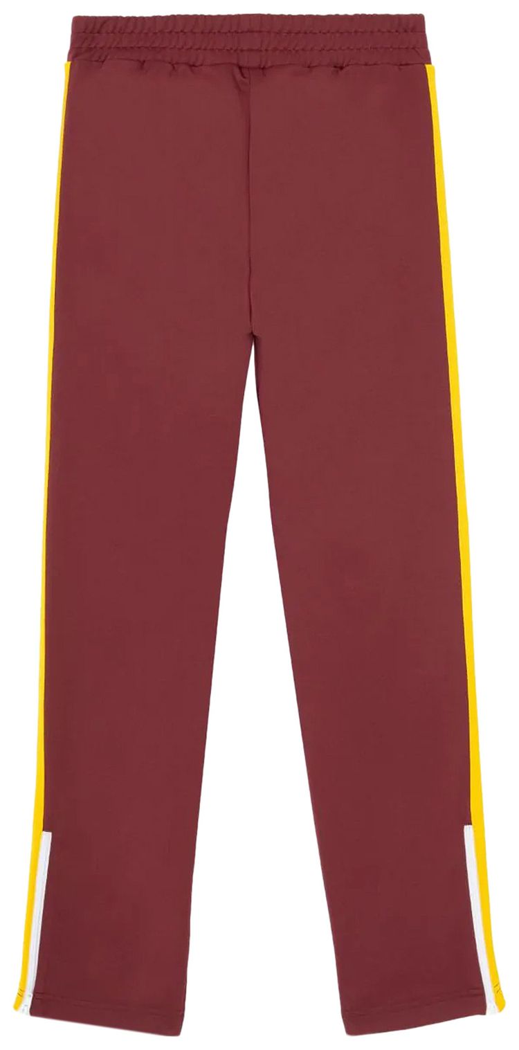 Palm Angels College Track Pants BurgundyFluorescent Green