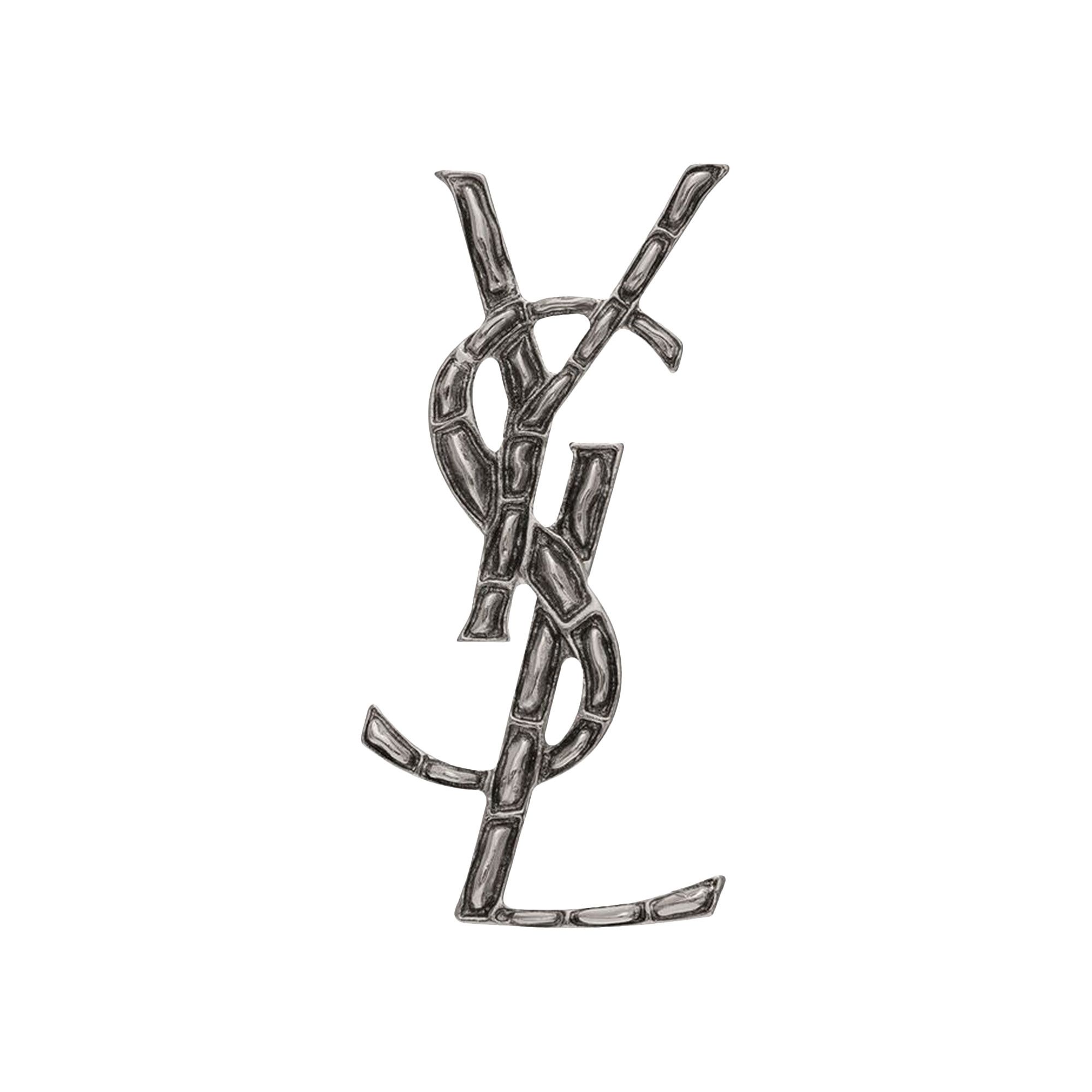 アクセサリーその他 SAINT LAURENT Woman Brooches Silver 470371Y1500 8142 Silver Logo brooch Saint Laurent - Vitkac AS