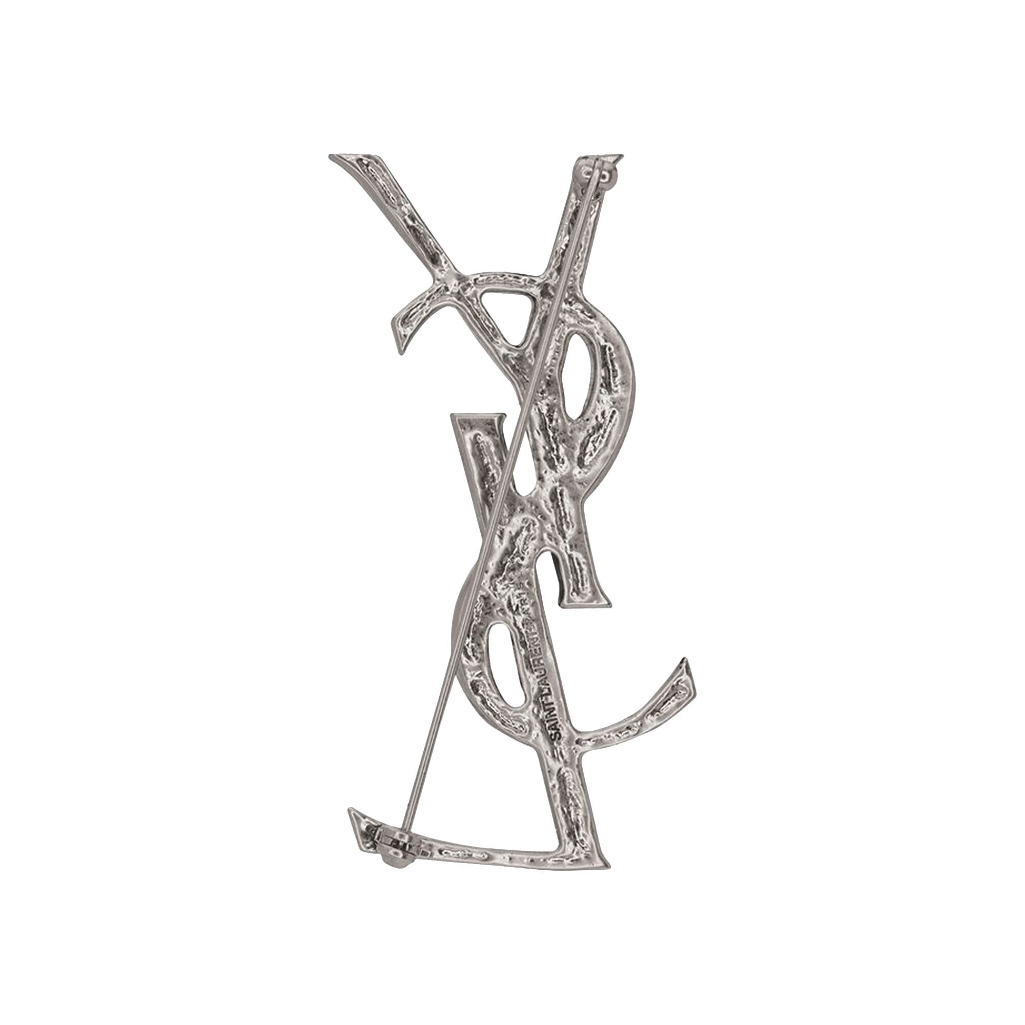 【SAINT LAURENT 】YSL ブローチ スネーク Buy Saint Laurent Opyum Logo Crocodile Texture Brooch