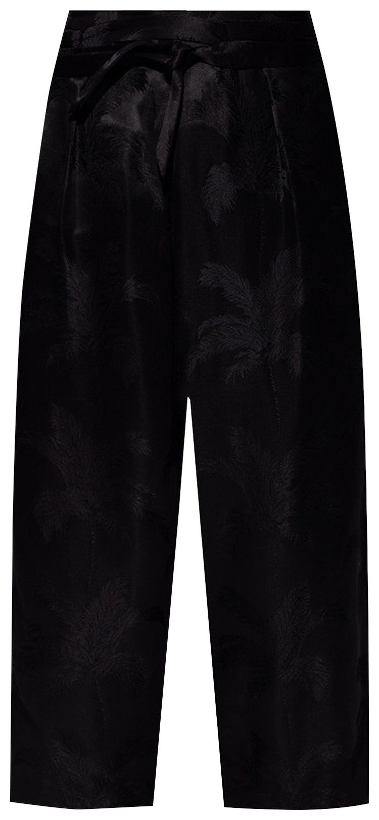 Saint Laurent Silk Jacquard Pants Black