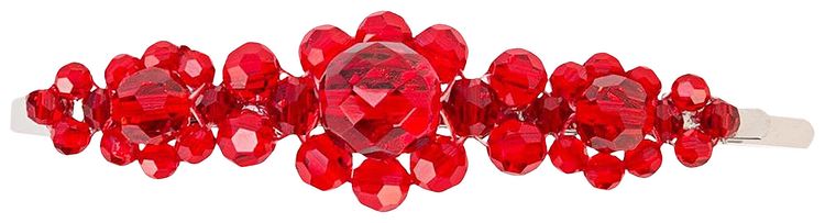 Simone Rocha Large Flower Hair Clip Red