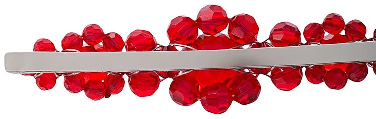 Simone Rocha Large Flower Hair Clip Red