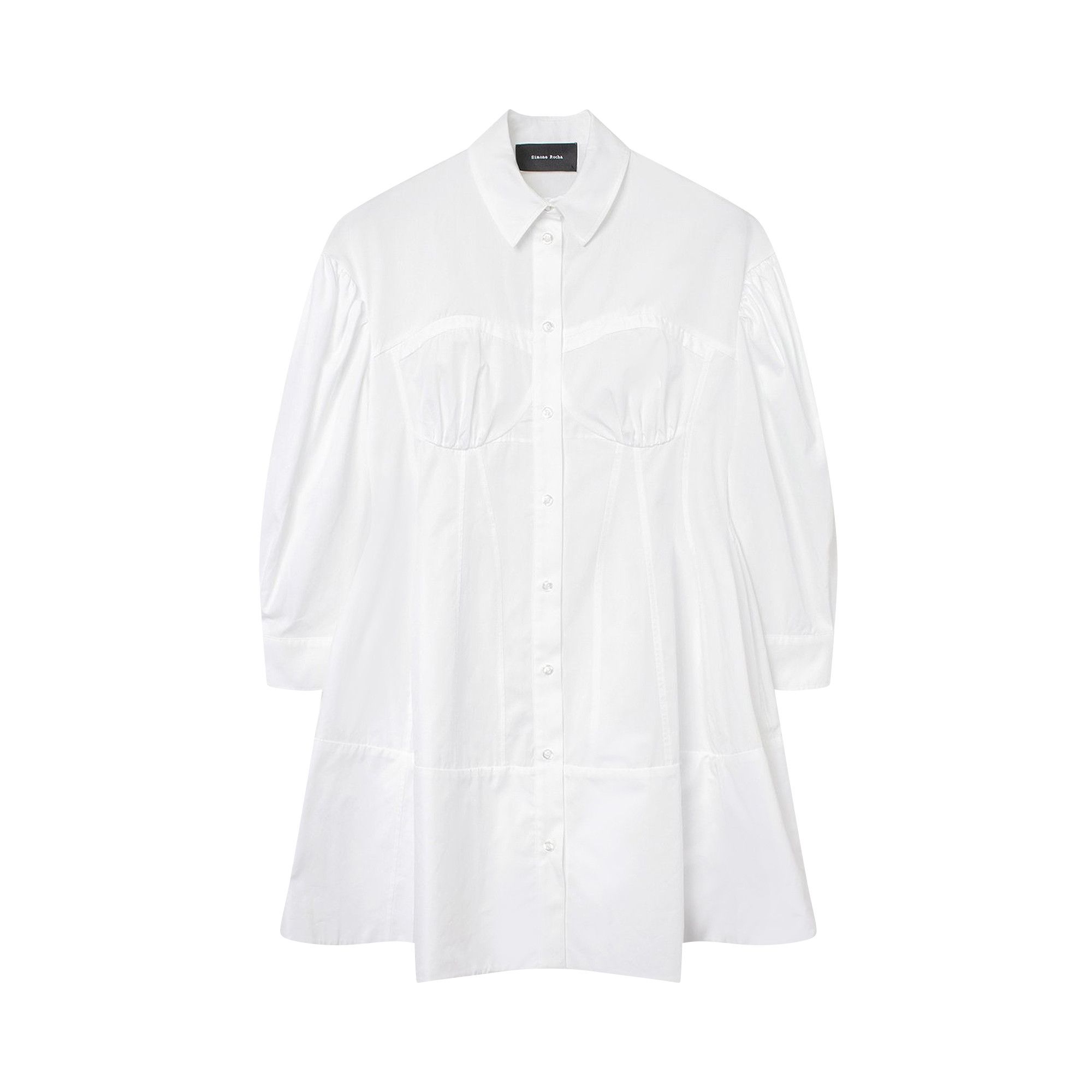 Buy Simone Rocha Corset Detailed Shirt Dress 'White' - 5052