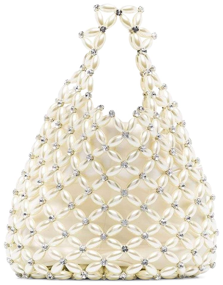 Simone Rocha Small Beaded Shopper Bag PearlClear