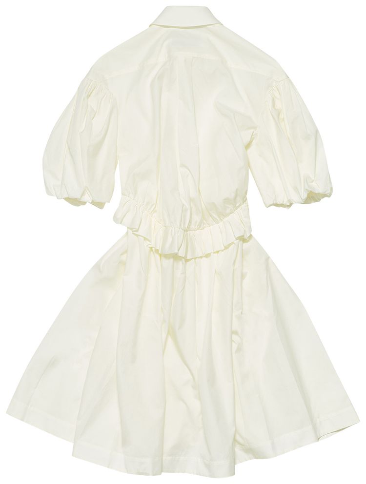 Simone Rocha Twisted Hip Shirt Dress Cream