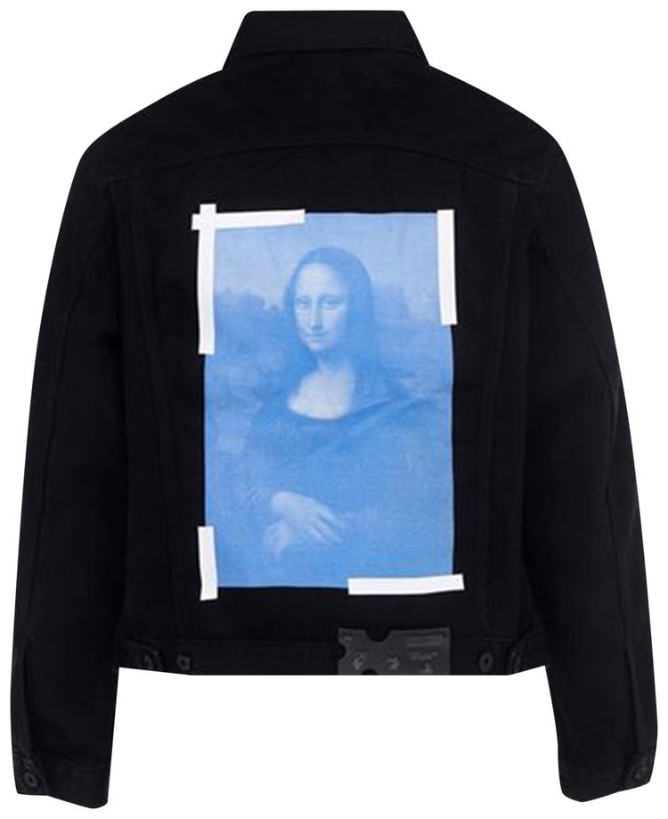 Off White La Gioconda Slim Denim Jacket BlackWhite
