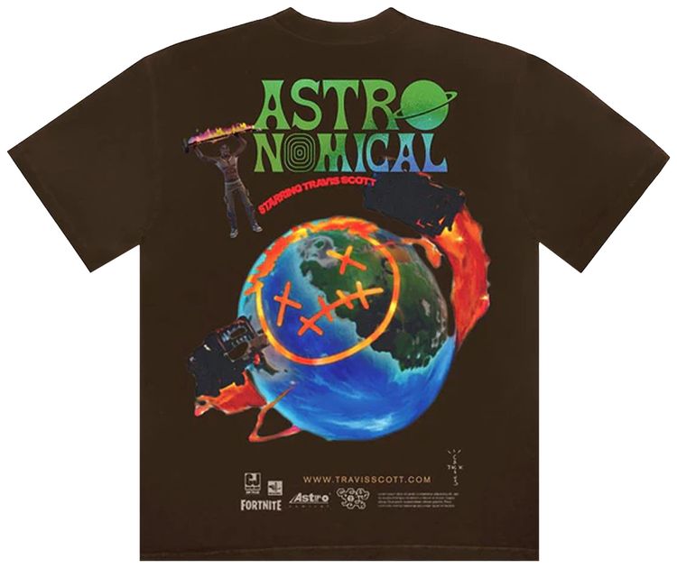 Cactus Jack by Travis Scott The Scotts Sicko Event T Shirt Brown