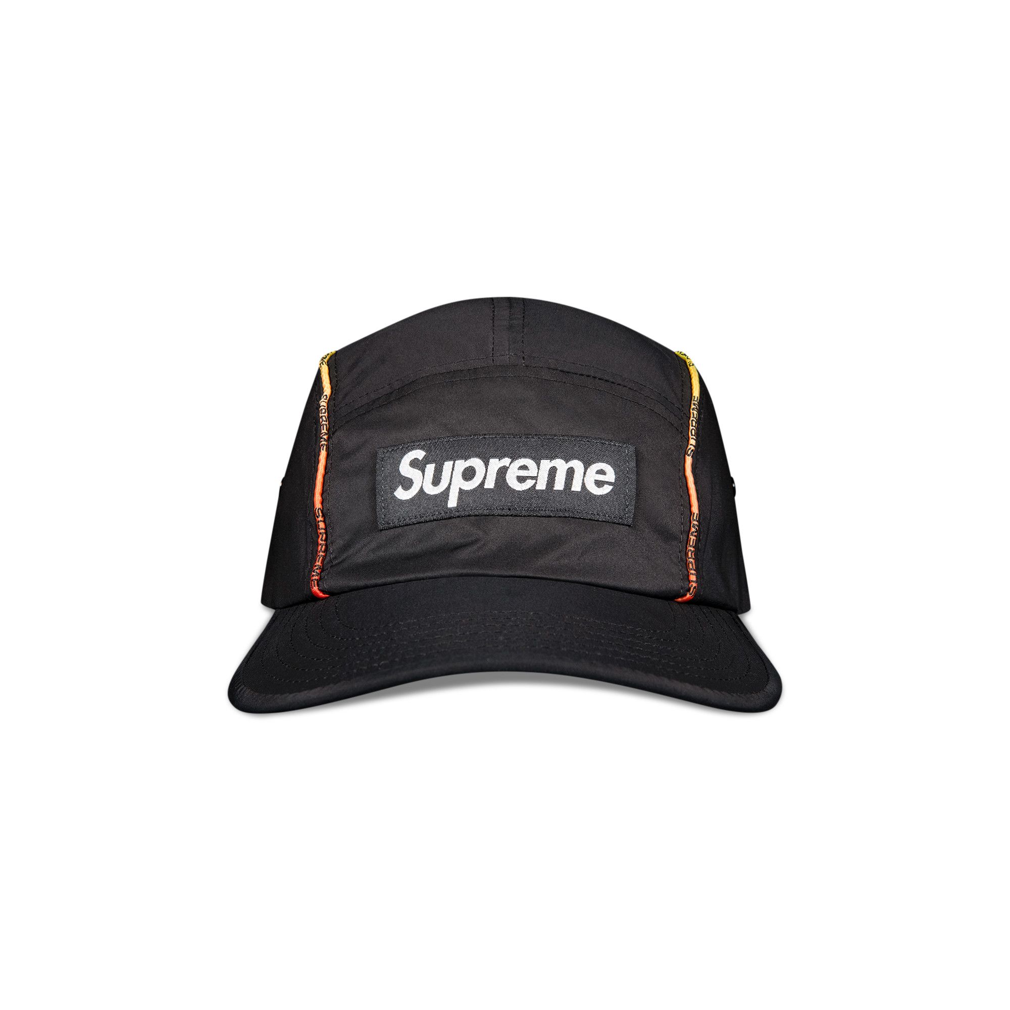 Buy Supreme Gradient Piping Camp Cap Black SS21H106 BLACK GOAT