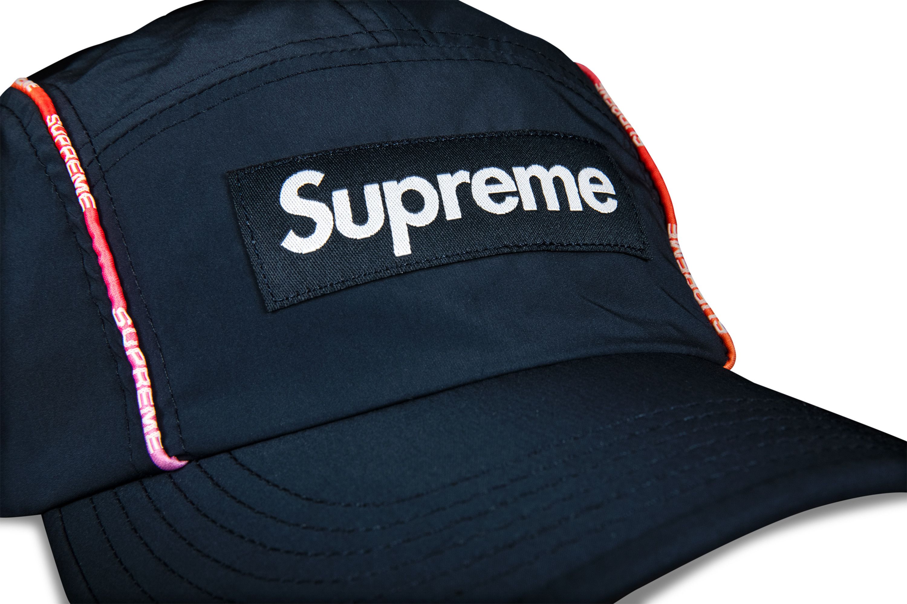 Supreme Piping Camp Cap ブラック 18aw supreme Gradient Piping Camp Cap Supreme Gradient Piping Camp Cap