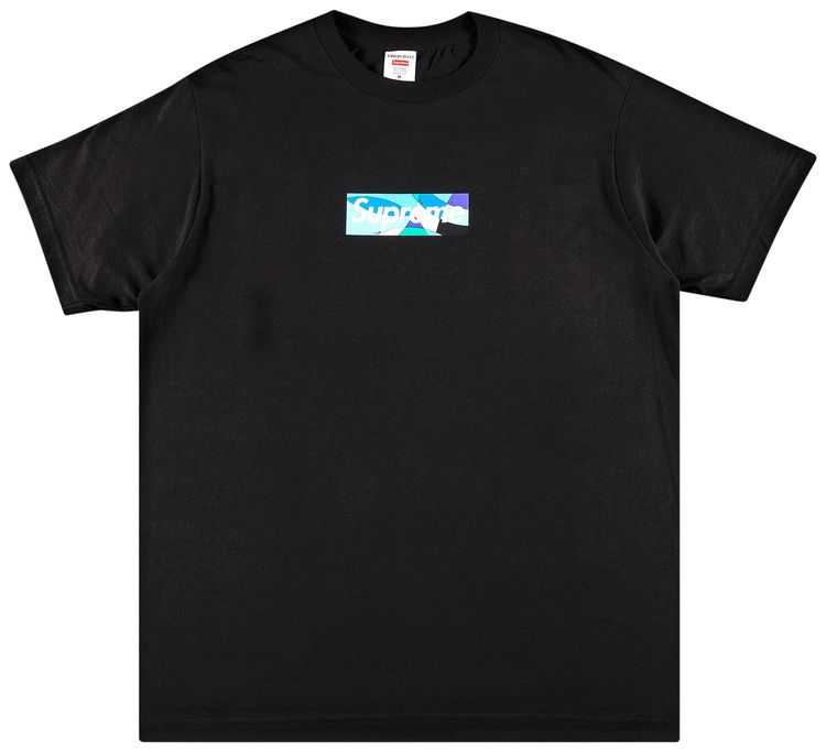 Supreme x Emilio Pucci Box Logo Tee BlackBlue