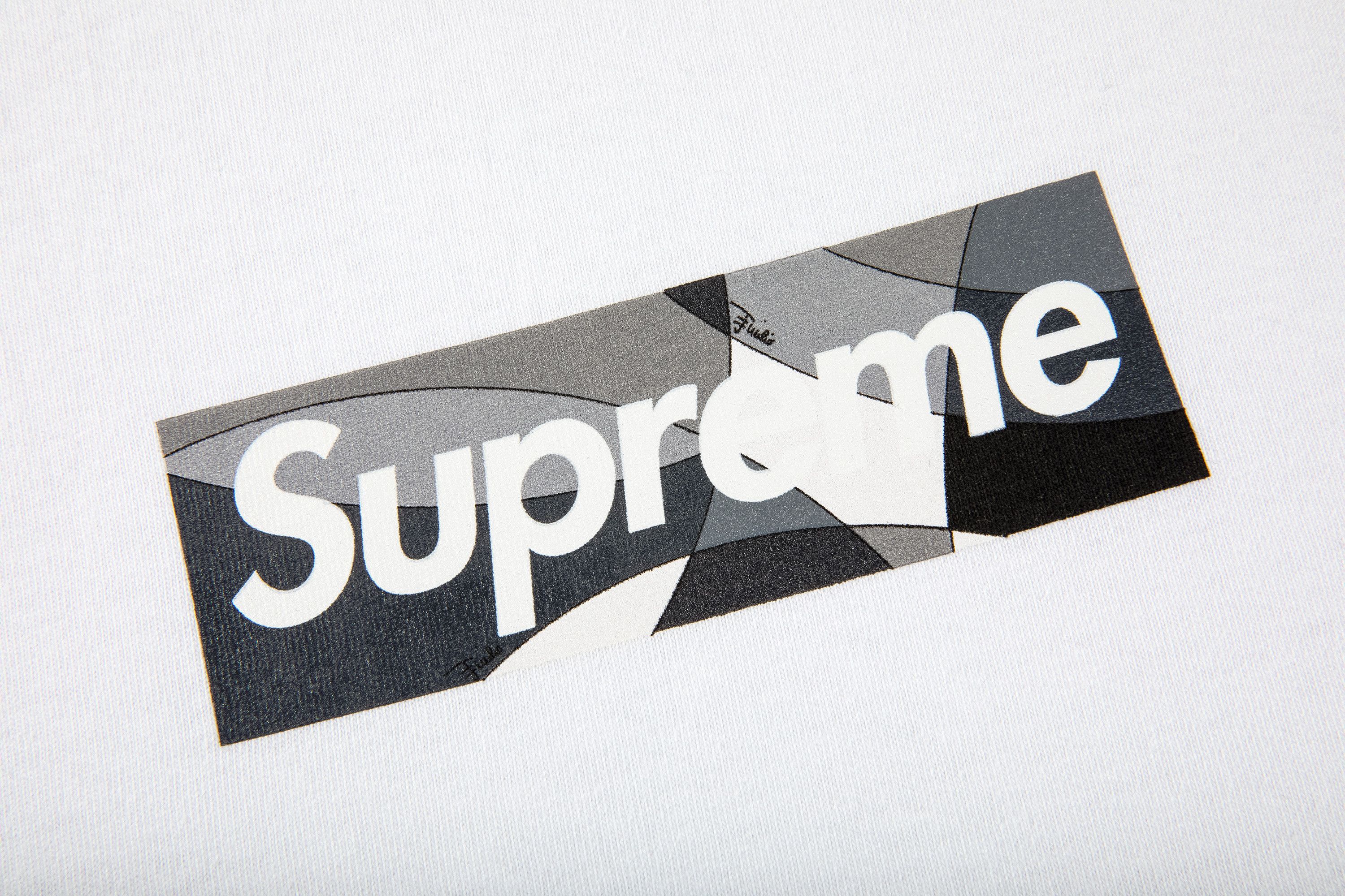 Size xl Supreme x Emilio Pucci Box Logo Tee 'White/Black'