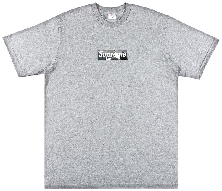 Supreme x Emilio Pucci Box Logo Tee Heather GreyBlack