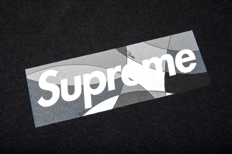 Supreme x Emilio Pucci Box Logo Tee BlackBlack