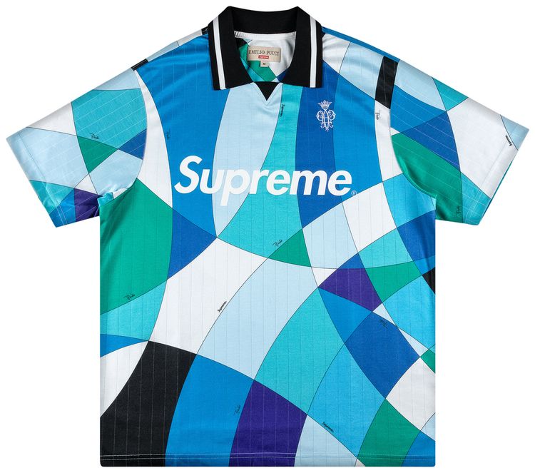 Supreme x Emilio Pucci Soccer Jersey Blue