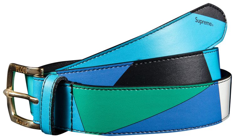 Supreme x Emilio Pucci Belt Blue