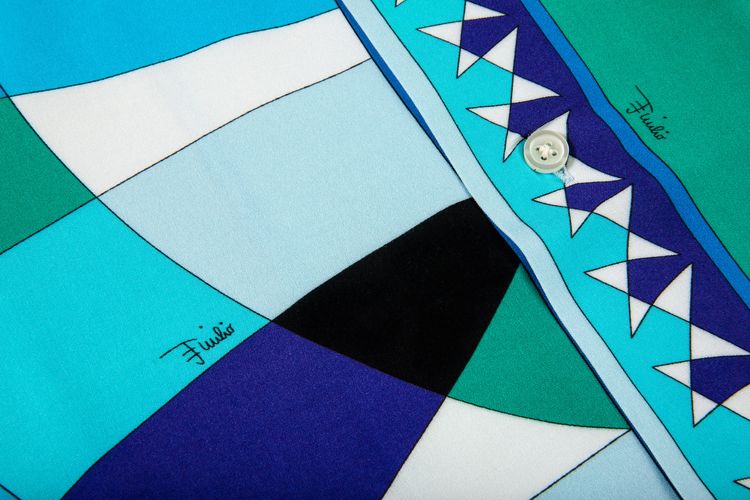 Supreme x Emilio Pucci Short Sleeve Shirt Blue