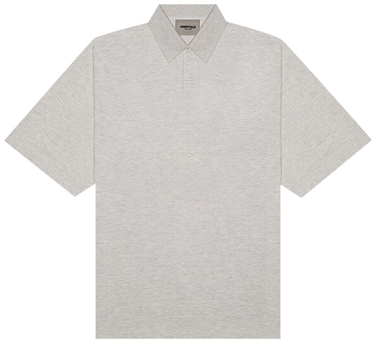 Fear of God Essentials Polo T Shirt Dark Heather Oatmeal
