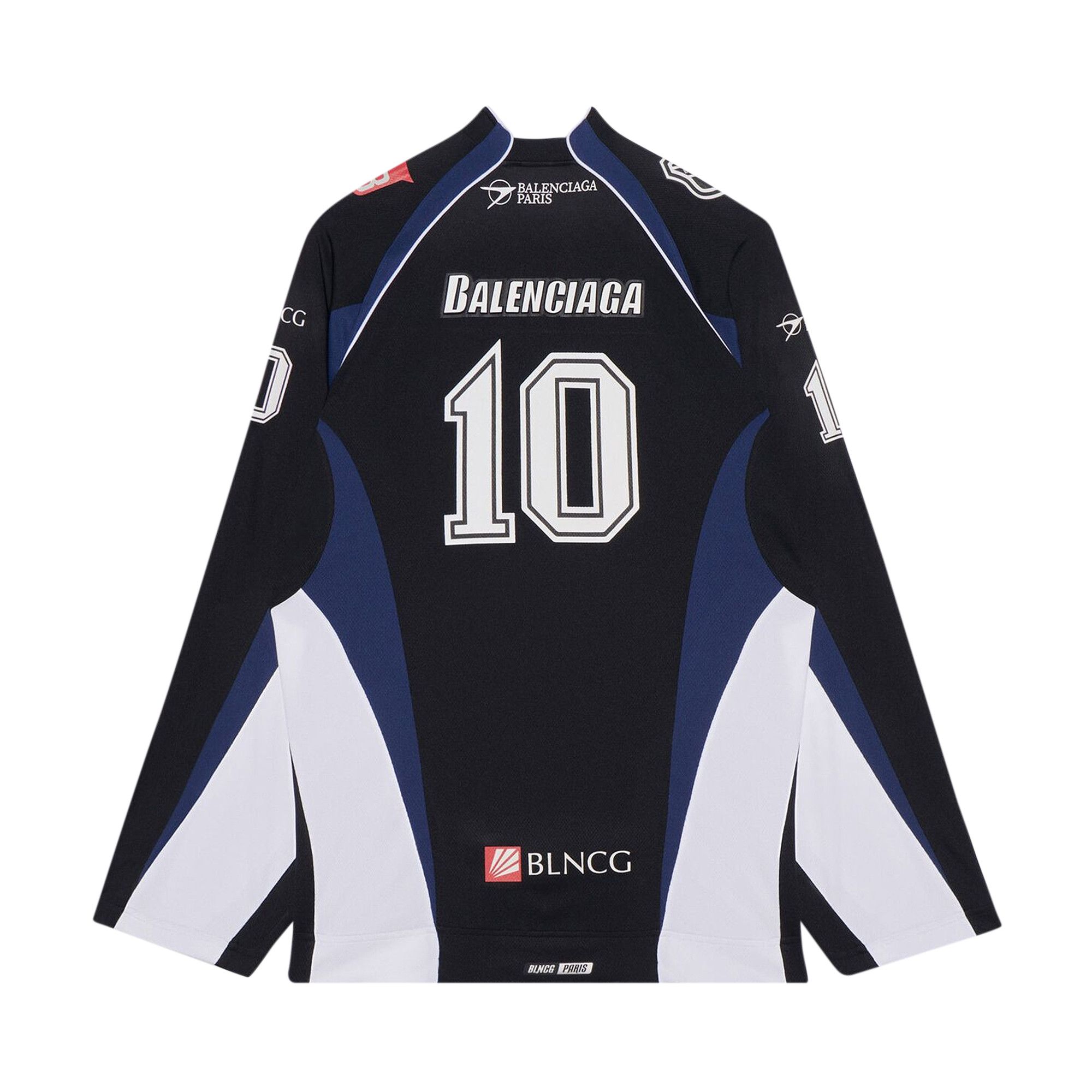 Buy Balenciaga Long-Sleeve Hockey Shirt 'Black/Ink/White
