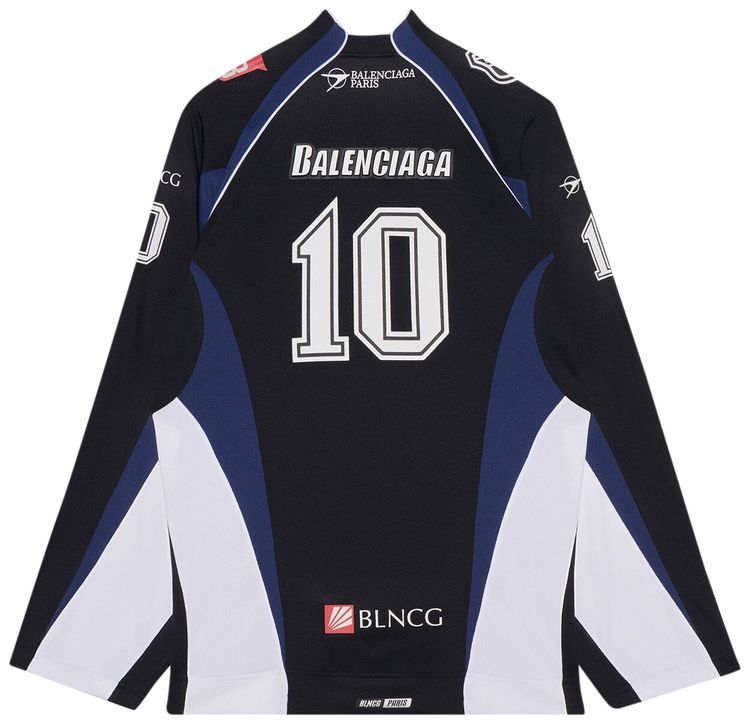 Balenciaga Long Sleeve Hockey Shirt BlackInkWhite
